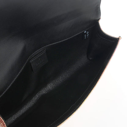 Gucci Metallic Crackled Calfskin Broadway Clutch 5 of 10
