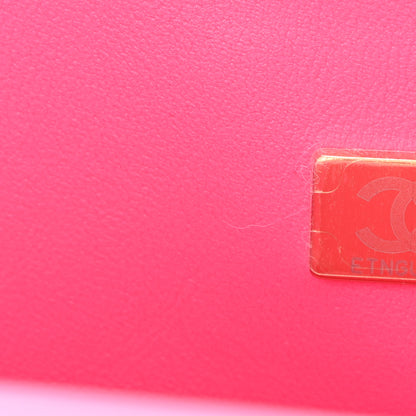 Chanel Caviar Quilted Medium Double Flap Dark Pink 7 of 10