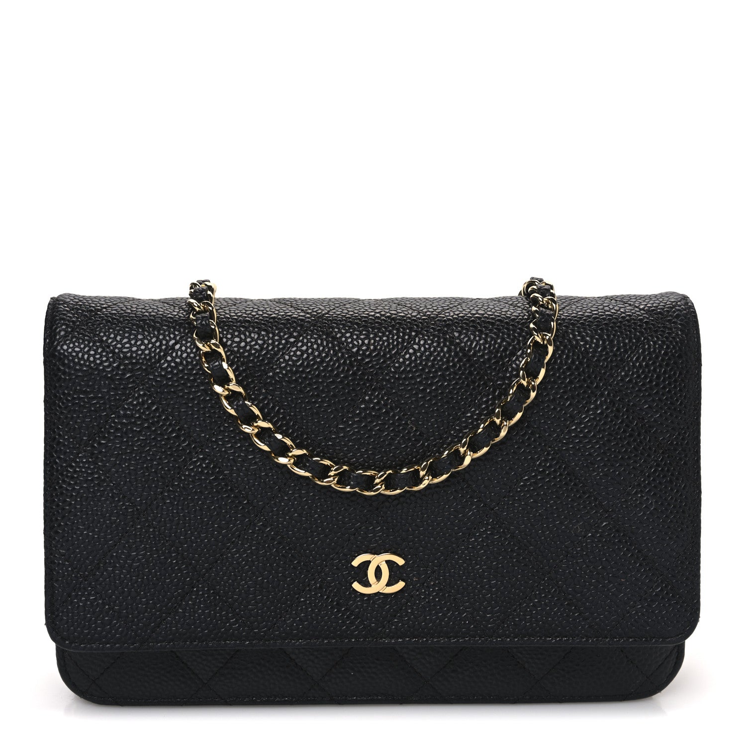 Chanel Caviar Quilted Wallet on Chain WOC Black 1 of 12