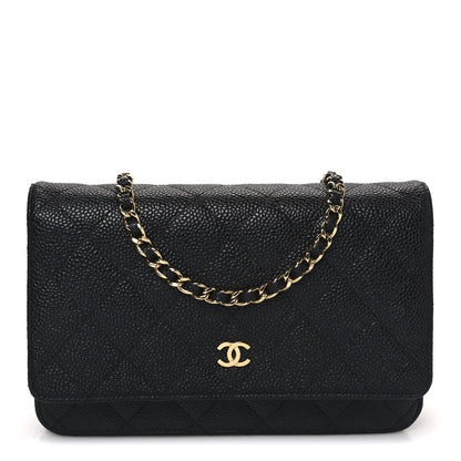Chanel Caviar Quilted Wallet on Chain WOC Black 1 of 12