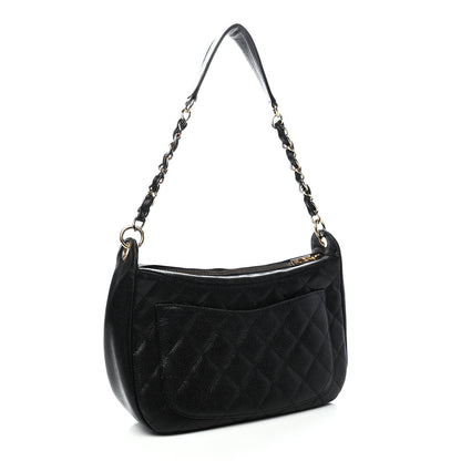 Chanel Caviar Quilted Timeless CC Shoulder Bag Black 3 of 9