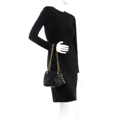 Chanel Lambskin Quilted Small Shoulder Bag Black 2 of 8