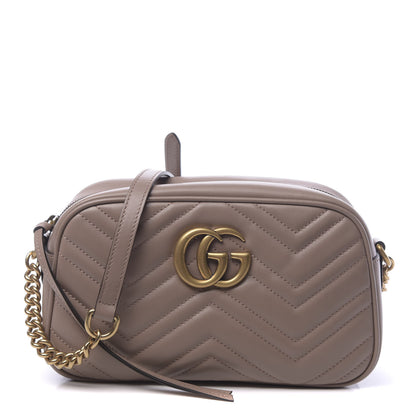 Gucci Calfskin Matelasse Small GG Marmont Chain Shoulder Bag Porcelain Rose 1 of 10