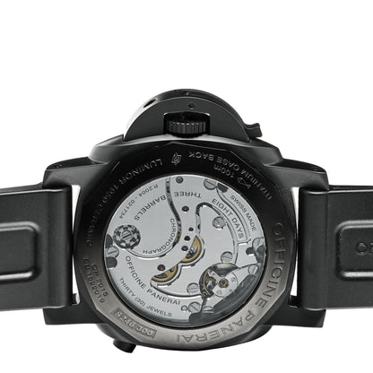 Panerai Black Ceramic Rubber 44mm Chrono Monopulsante 8 Days GMT Manual Winding Watch Black PAM00317 4 of 5