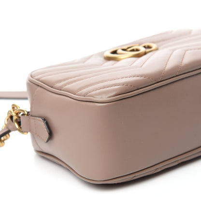 Gucci Calfskin Matelasse Small GG Marmont Chain Shoulder Bag Porcelain Rose 6 of 10