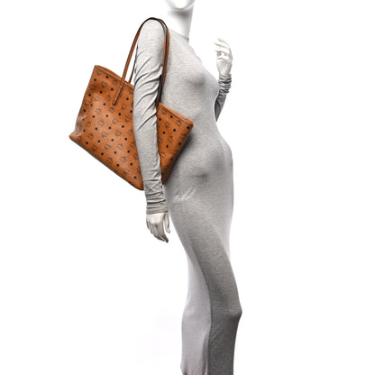 MCM Visetos Medium Reversible Shopper Tote Cognac 2 of 10