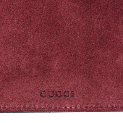 Gucci GG Supreme Monogram Blooms Suede Large Zip Pouch Beige Multicolor Dry Rose 7 of 8