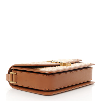Saint Laurent Raffia Calfskin Small Solferino Satchel Beige Brick 4 of 10