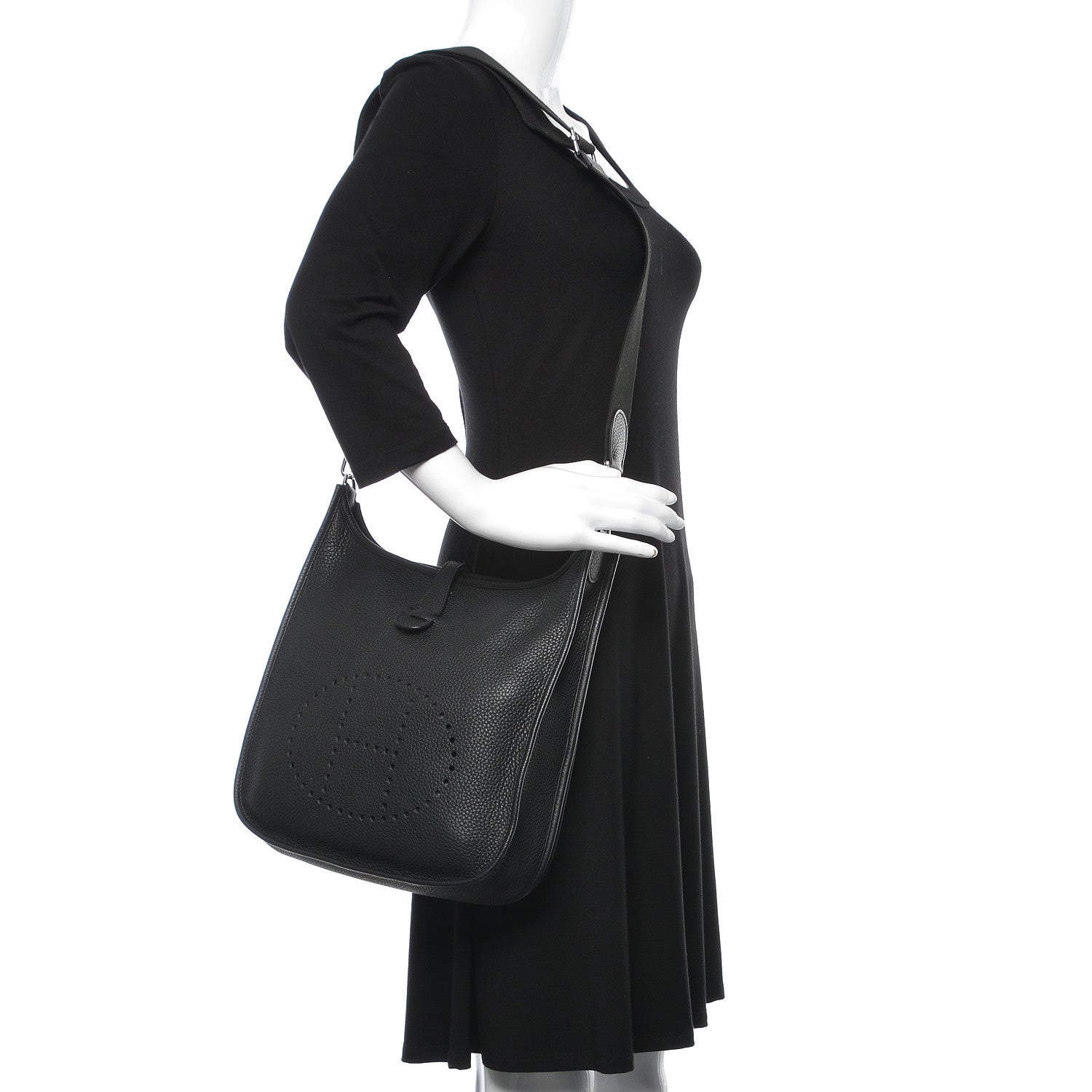 Hermes Taurillon Clemence Evelyne III PM Black 2 of 10