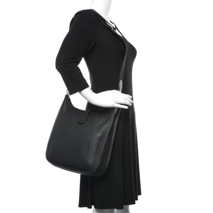 Hermes Taurillon Clemence Evelyne III PM Black 2 of 10