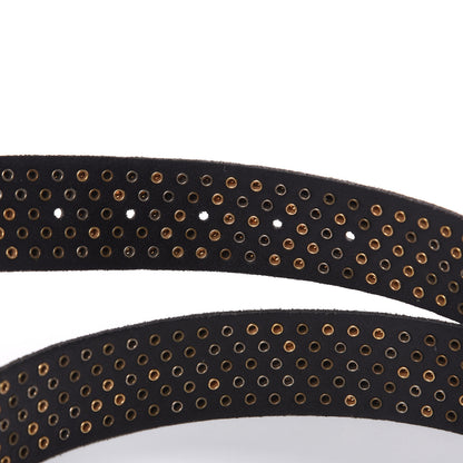 Gucci Calfskin Studded Feline Belt 110 44 Black 4 of 6