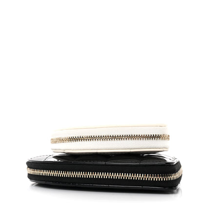 Chanel Patent Calfskin Resin Quilted CC Heart Clutch With Chain Black 4 of 11