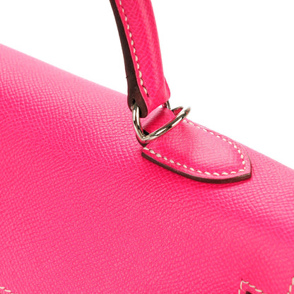 Hermes Epsom Candy Kelly Retourne 35 Rose Tyrien Rubis 17 of 23