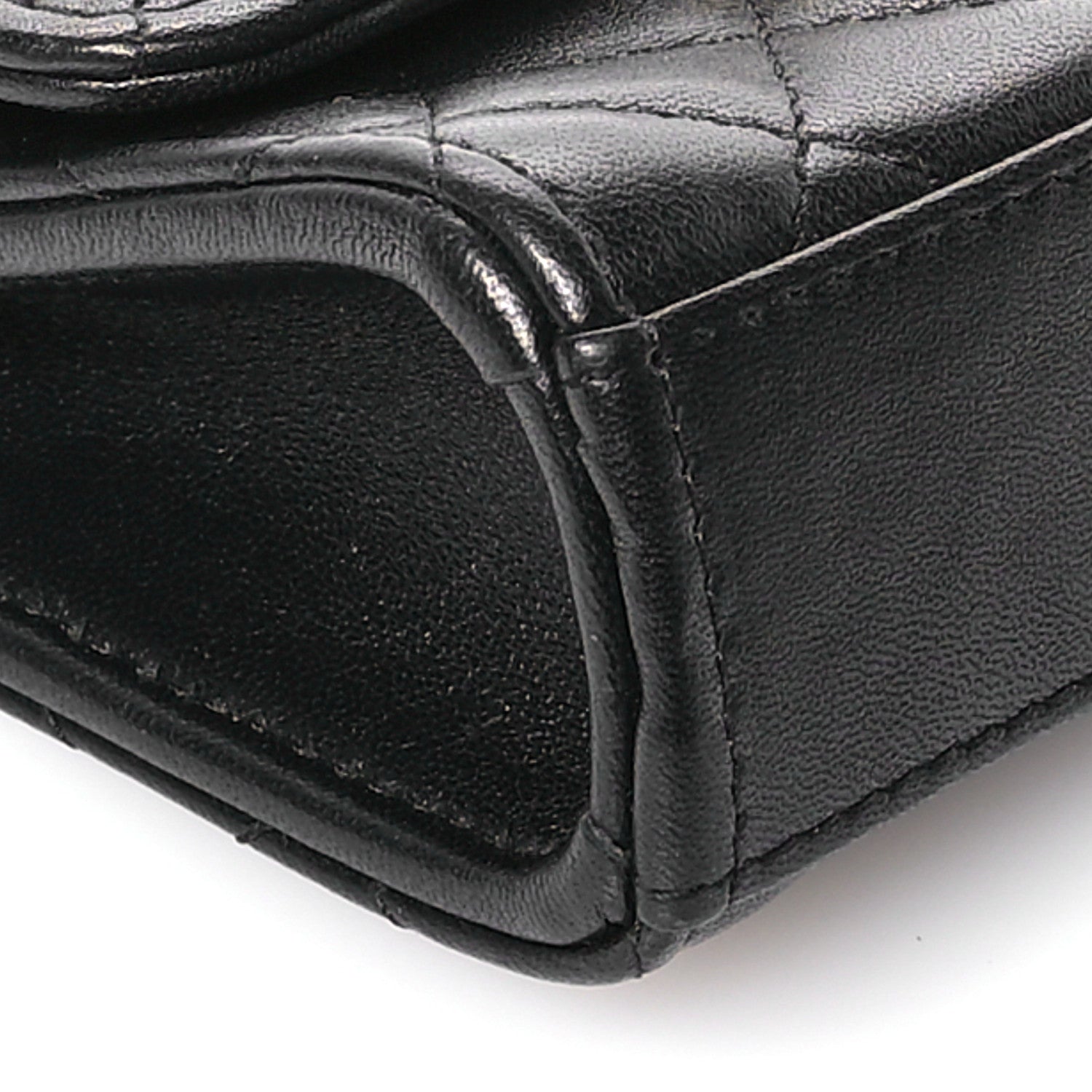 Chanel Lambskin Enamel Quilted Mini Top Handle Flap Black 9 of 10