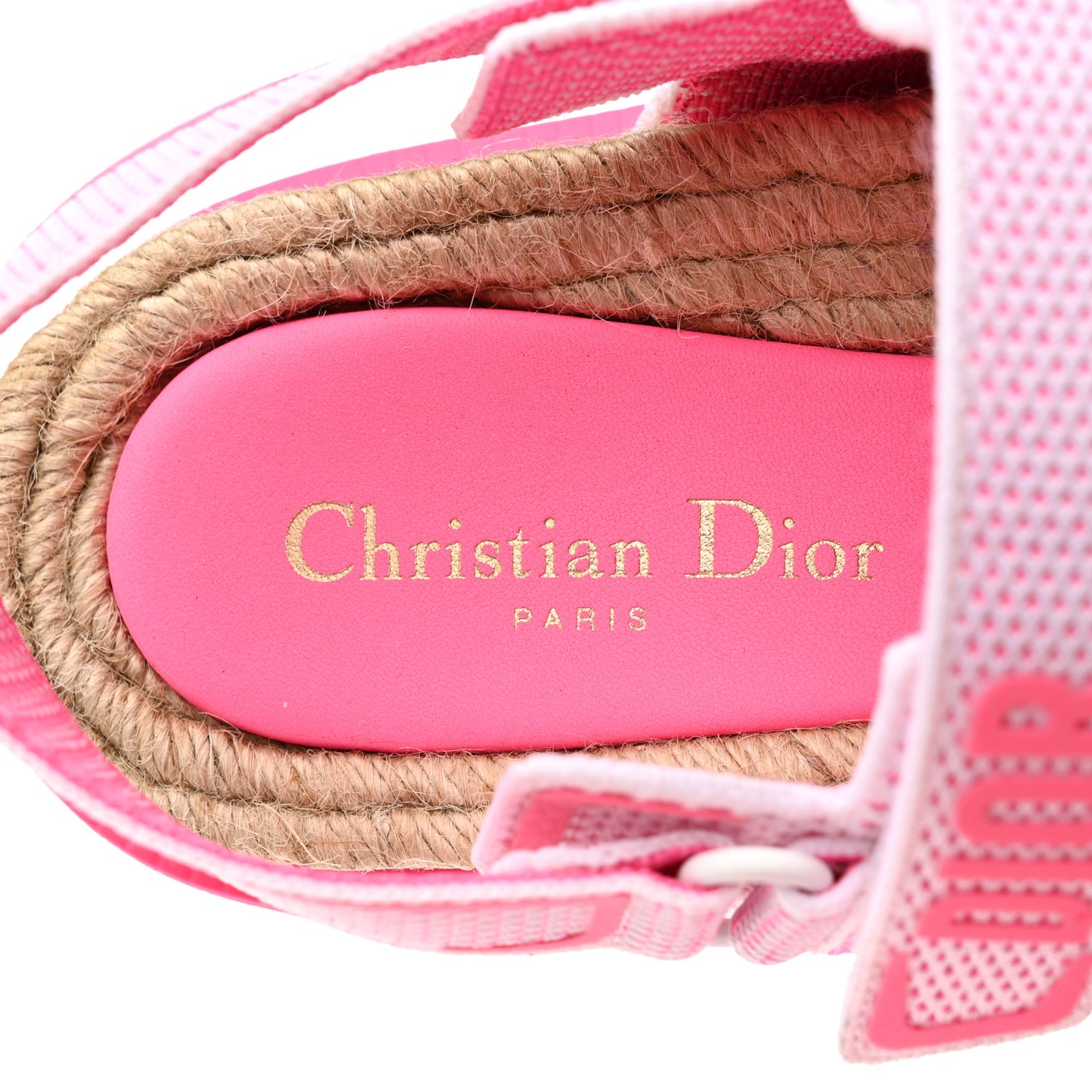 Technical Knit Jute Dioract 10mm Sandals 40.5 White Fuchsia