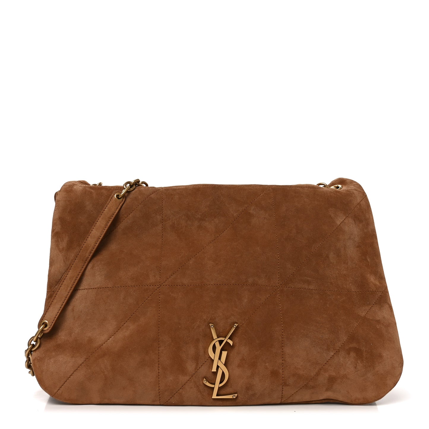 Suede Matelasse Monogram Large Jamie 4.3 Snuff