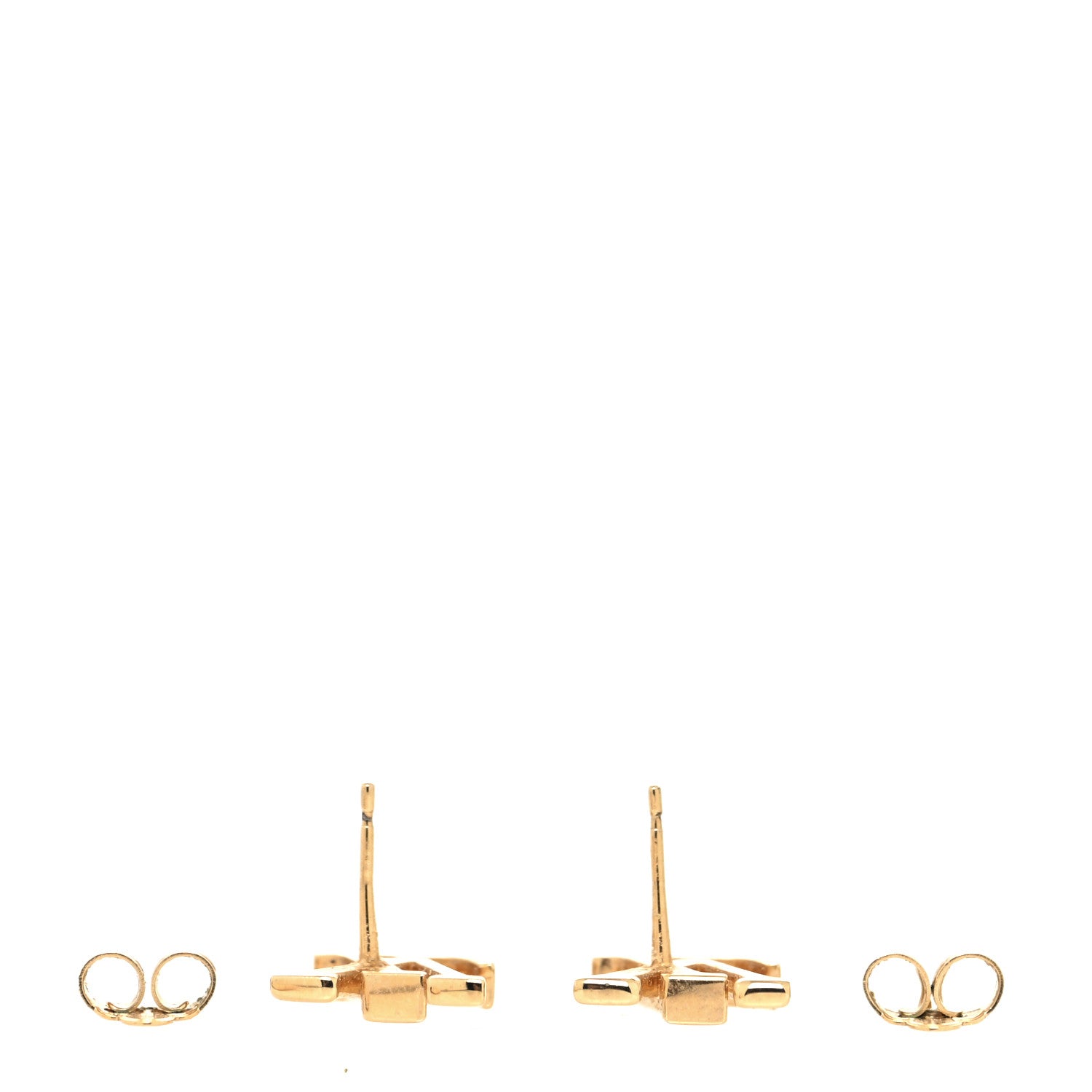 Louis Vuitton Metal LV Iconic Earrings Gold 3 of 5