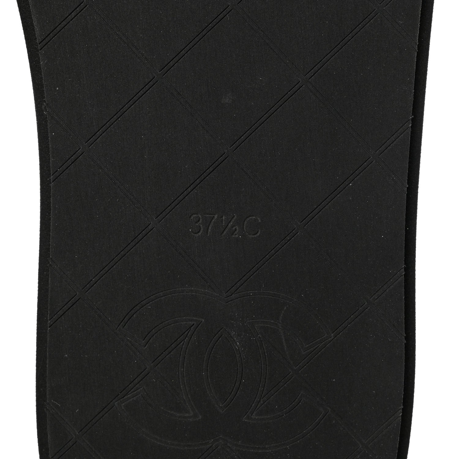 Chanel Lambskin Quilted Padded Charms Thong Sandals 37.5 Black 7 of 8