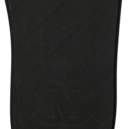 Chanel Lambskin Quilted Padded Charms Thong Sandals 37.5 Black 7 of 8