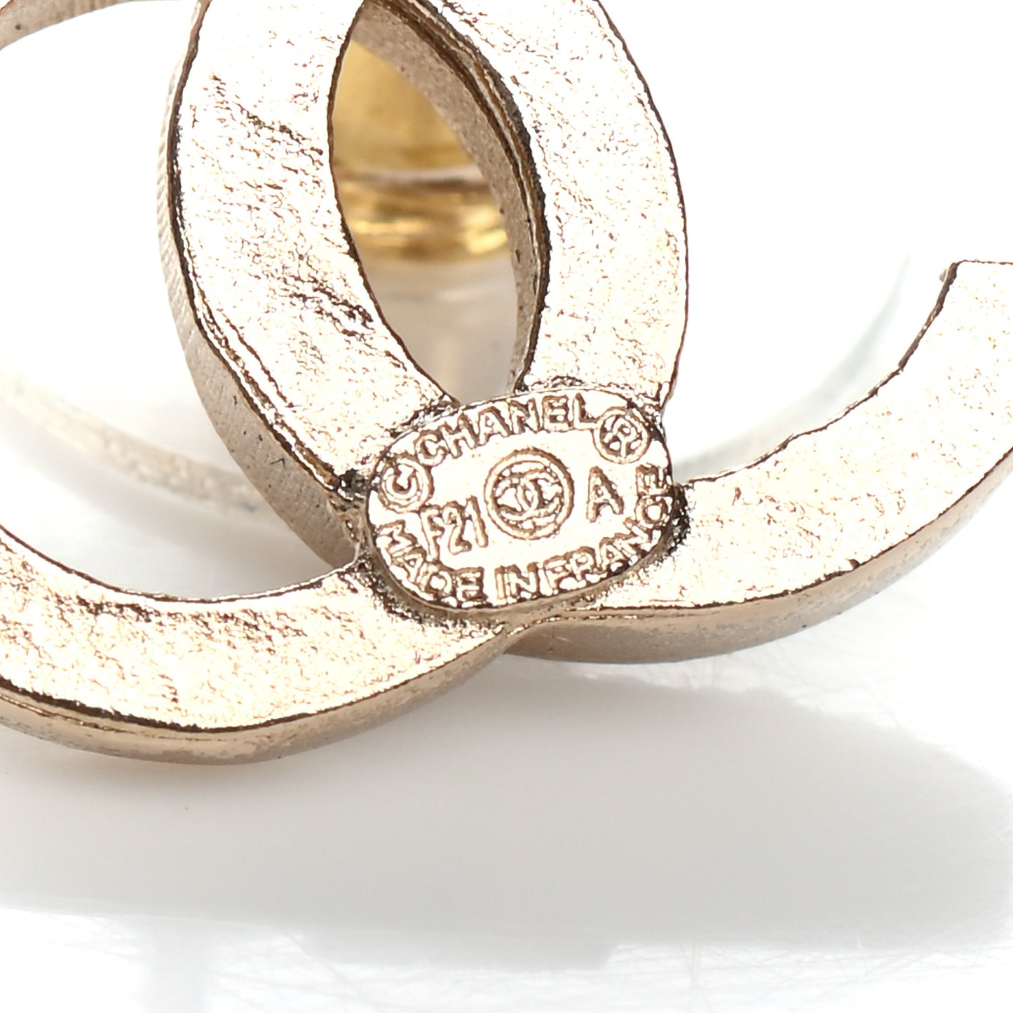 Crystal CC Crown Earrings Gold