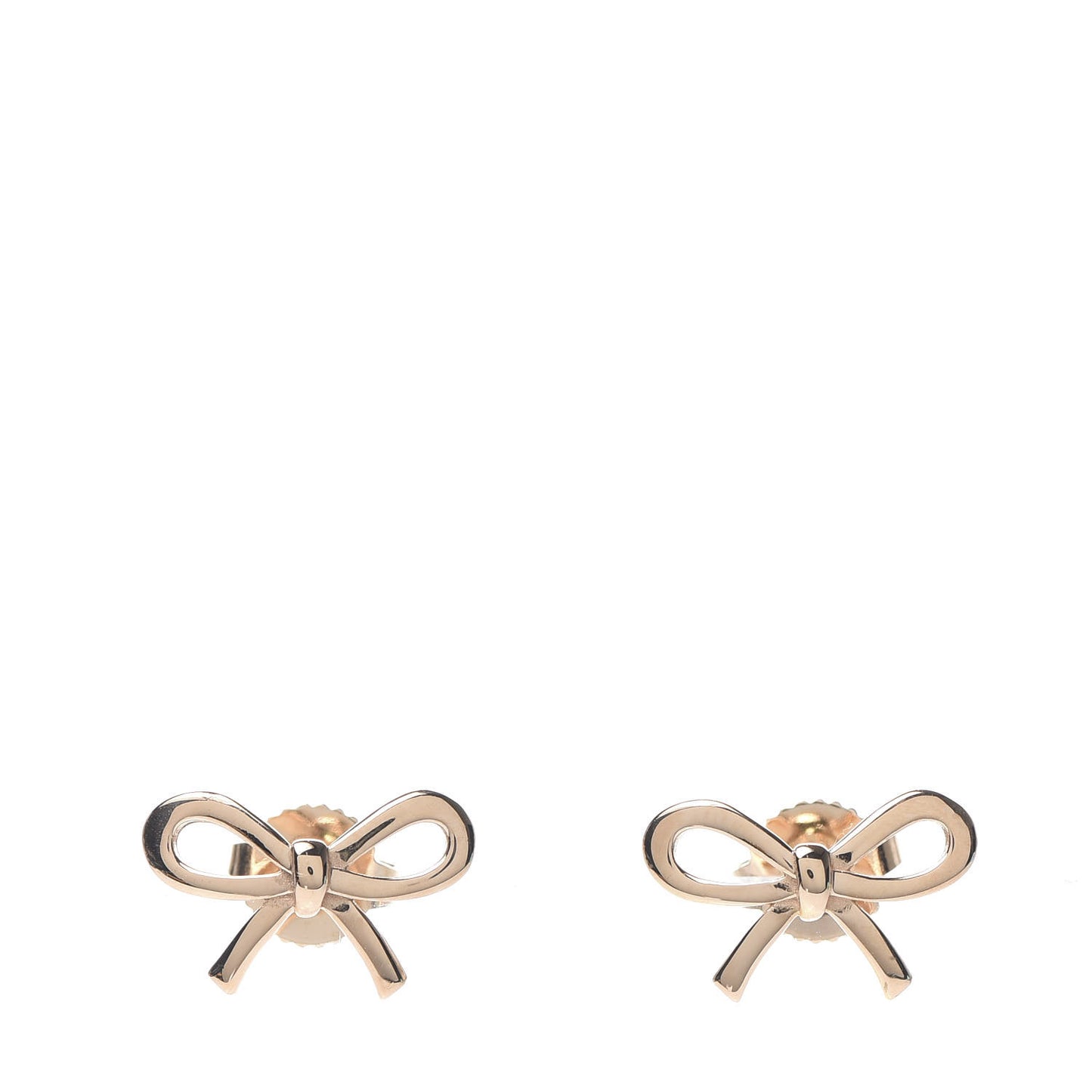 18K Rose Gold Bow Earrings