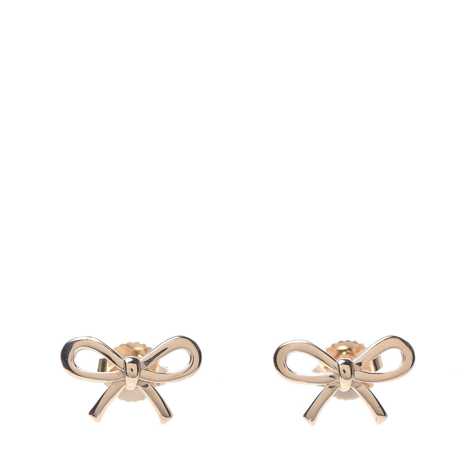Tiffany 18K Rose Gold Bow Earrings 1 of 6