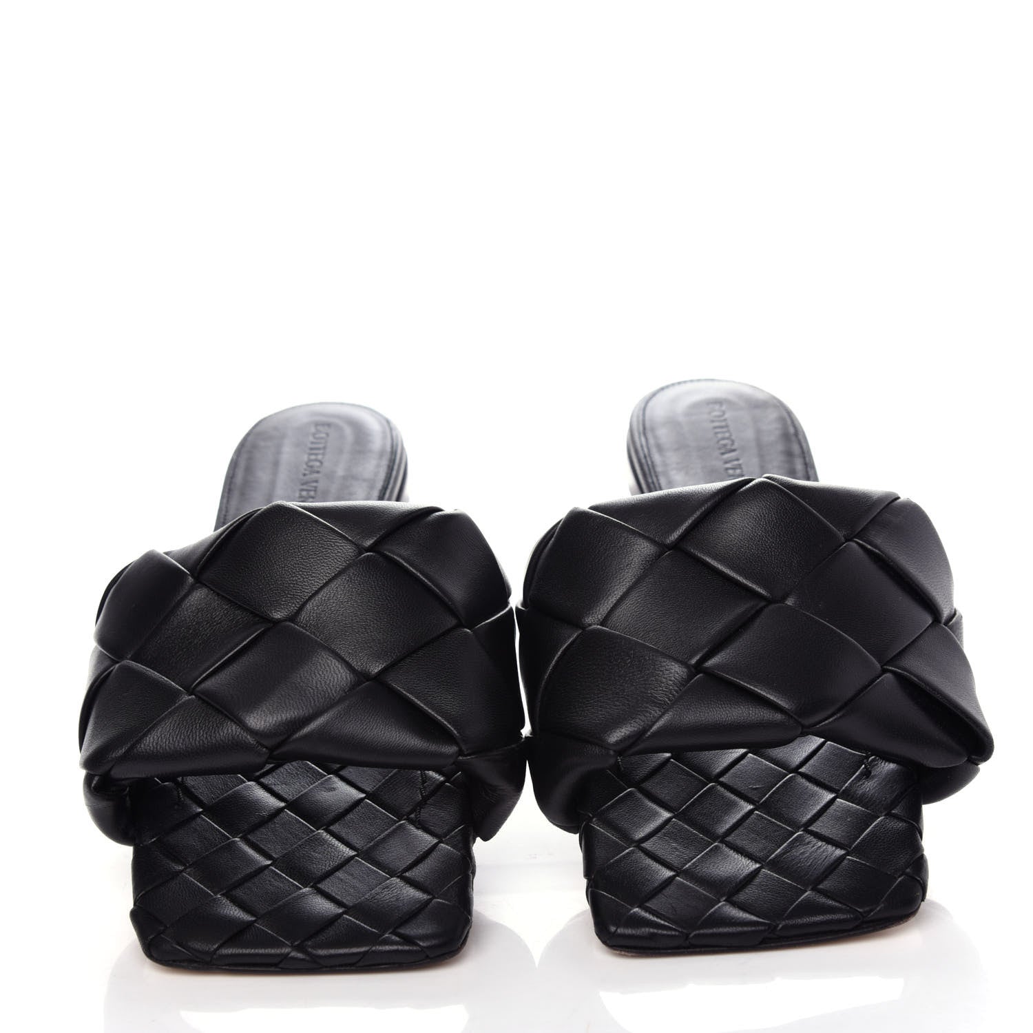 Bottega Veneta Nappa Maxi Intrecciato Lido Flat Sandals 36.5 Black 5 of 9