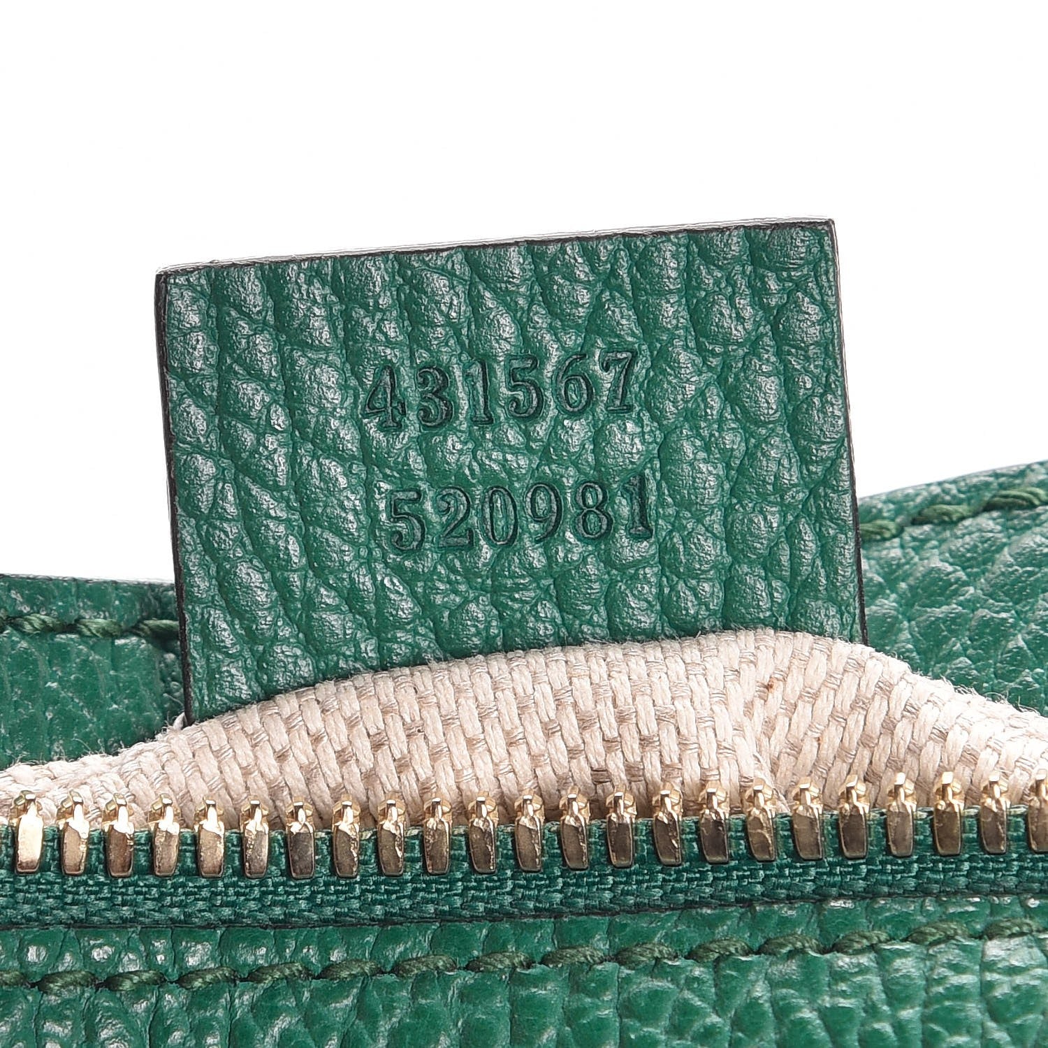 Gucci Pebbled Calfskin Small Soho Disco Bag Emerald Green 7 of 7