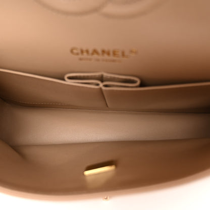 Chanel Caviar Quilted Medium Double Flap Dark Beige 5 of 11