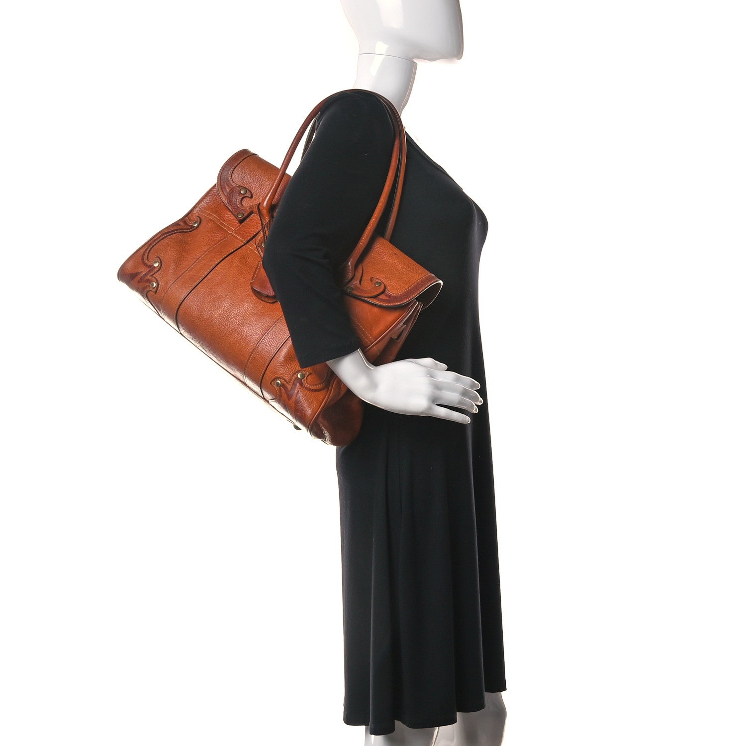 Mulberry Grained Calfskin Tooled Darwin Bayswater Oak 2 of 25