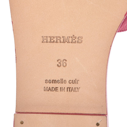 Hermes Epsom Oran Sandals 36 Rouge Azalee 6 of 8