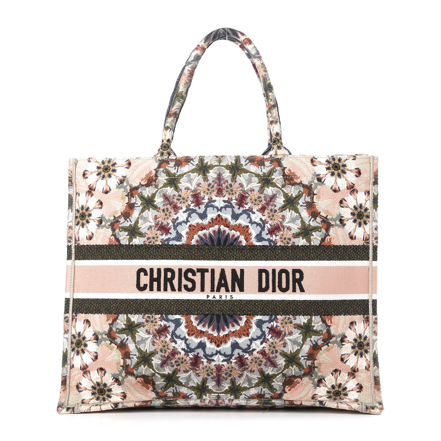 Canvas Embroidered KaleiDioroscopic Book Tote Multicolor