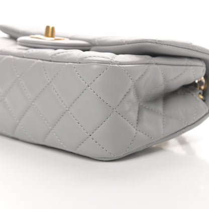 Chanel Lambskin Quilted Mini Rectangular Pearl Crush Flap Grey 10 of 12