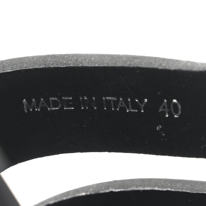 Prada Foam Rubber Triangle Logo Monolith 55mm Cage Sandals 40 Black 9 of 10