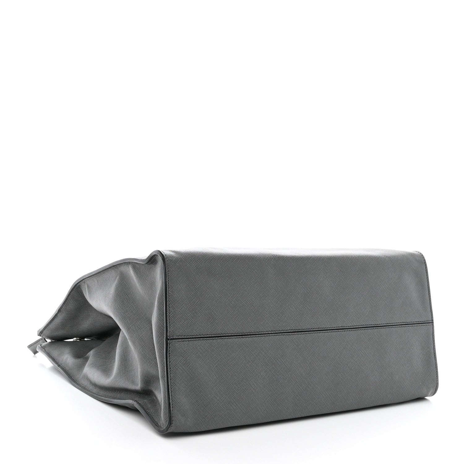 Prada Saffiano Travel Shopping Tote Mercurio 4 of 13