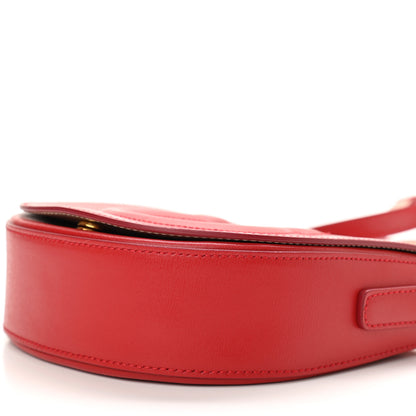 Salvatore Ferragamo Calfskin Gancio City Saddle Bag Red 9 of 9