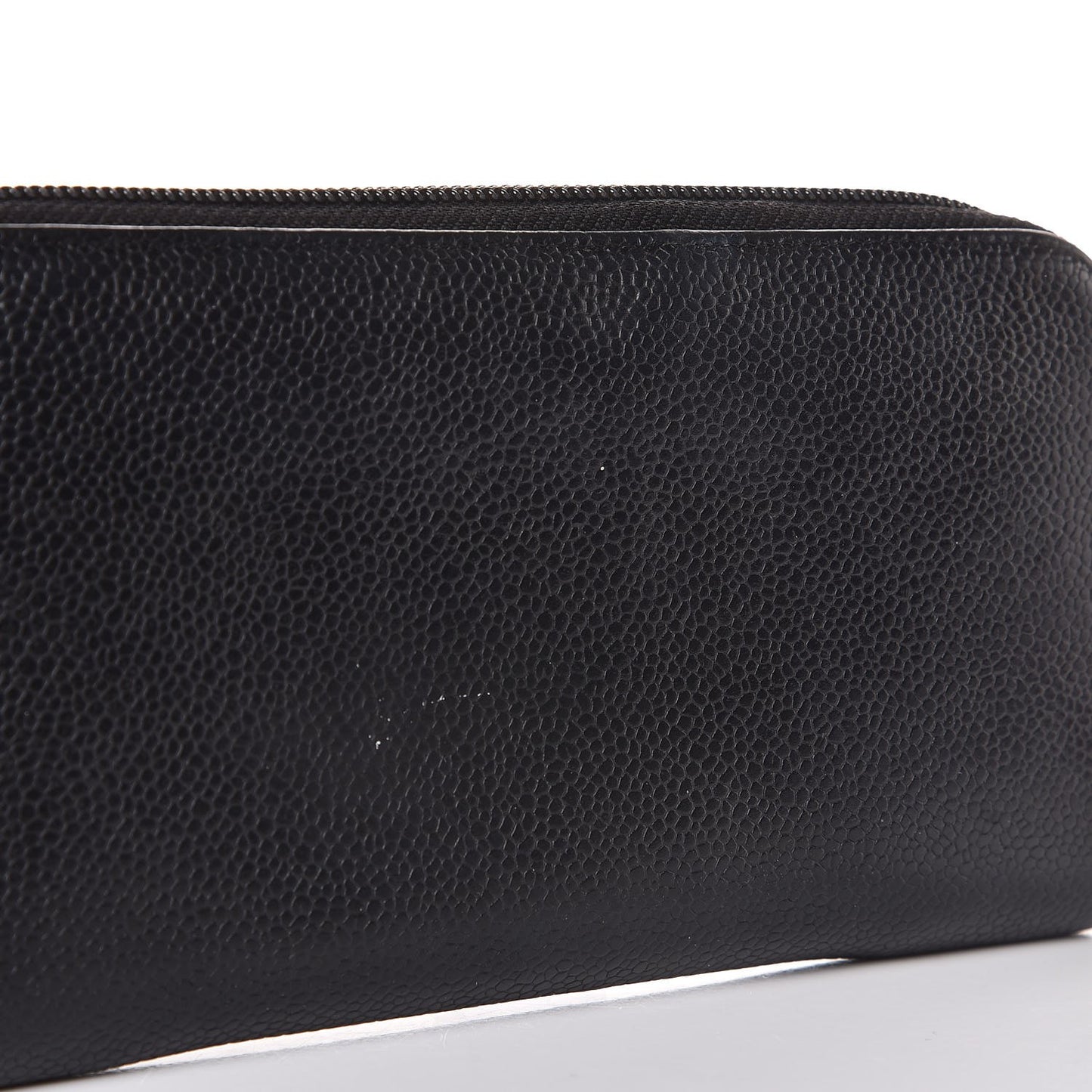 Caviar Large Timeless CC Zip Around Wallet Black