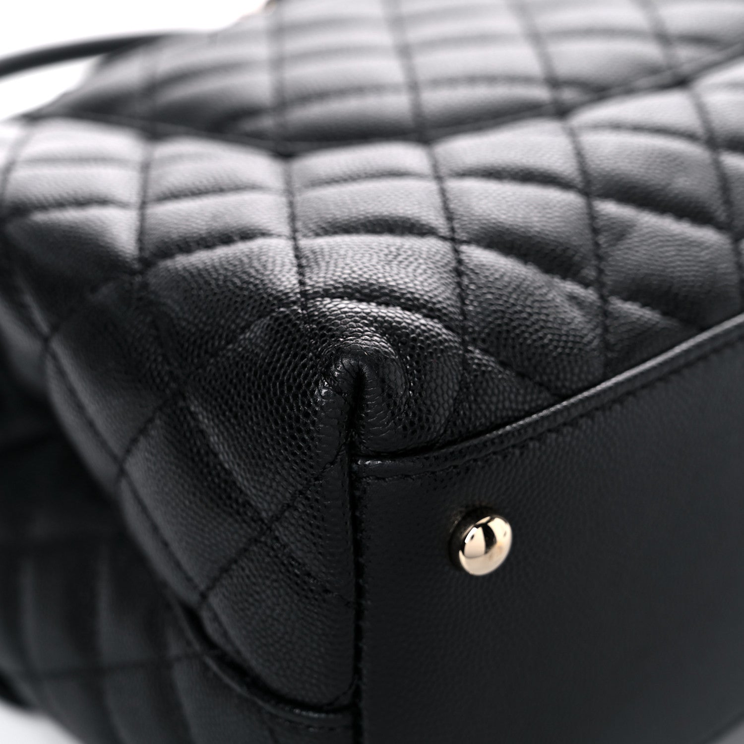 Chanel Caviar Quilted Medium Coco Handle Flap Black 12 of 15