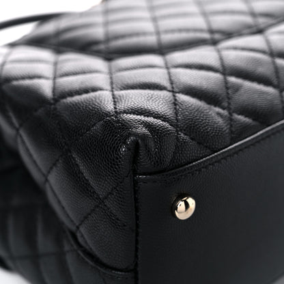 Chanel Caviar Quilted Medium Coco Handle Flap Black 12 of 15