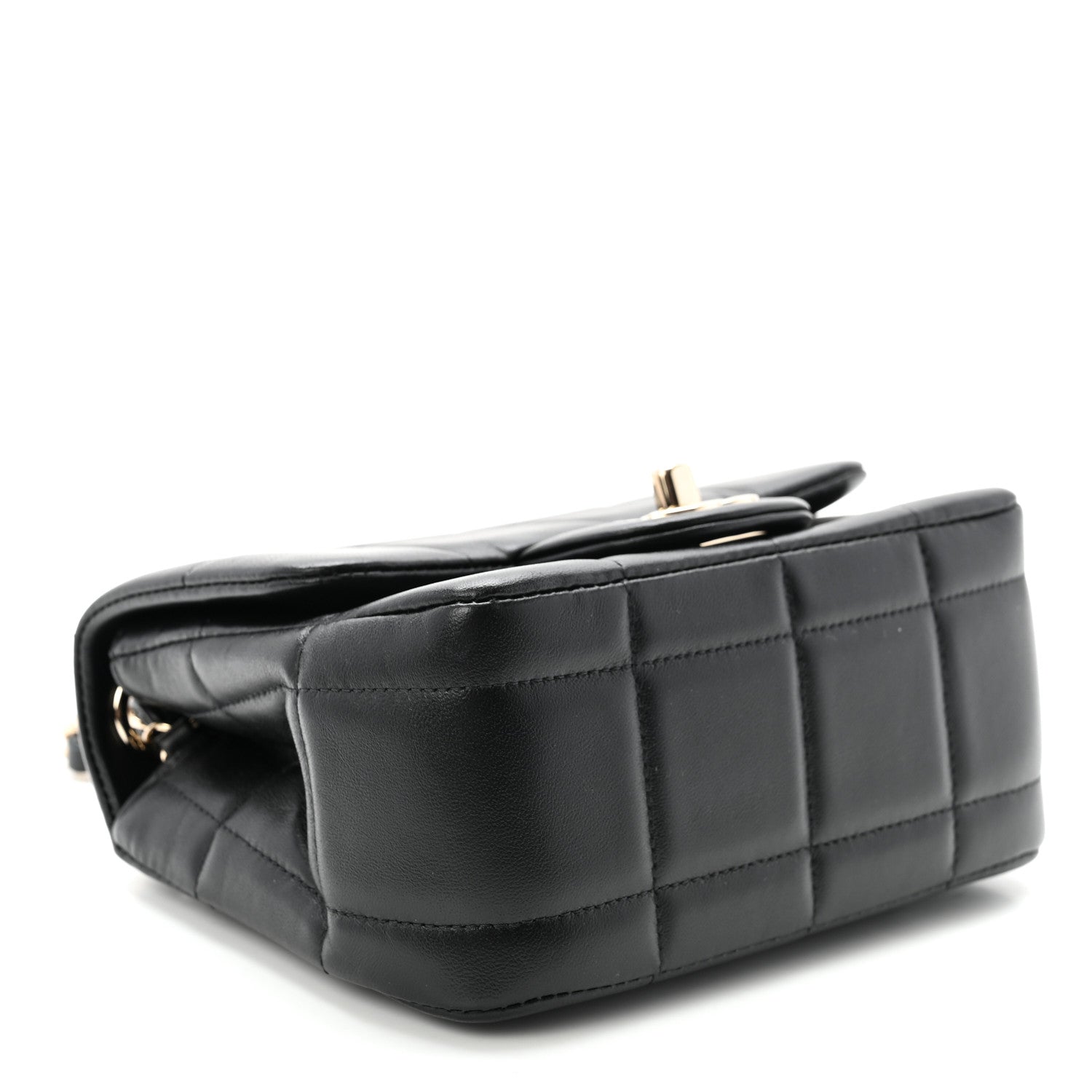 Chanel Lambskin Resin Crystal Square Quilted Mini Monacoco Flap Black 4 of 12
