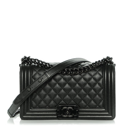 Chanel Caviar Quilted Medium Boy Flap So Black 1 of 8