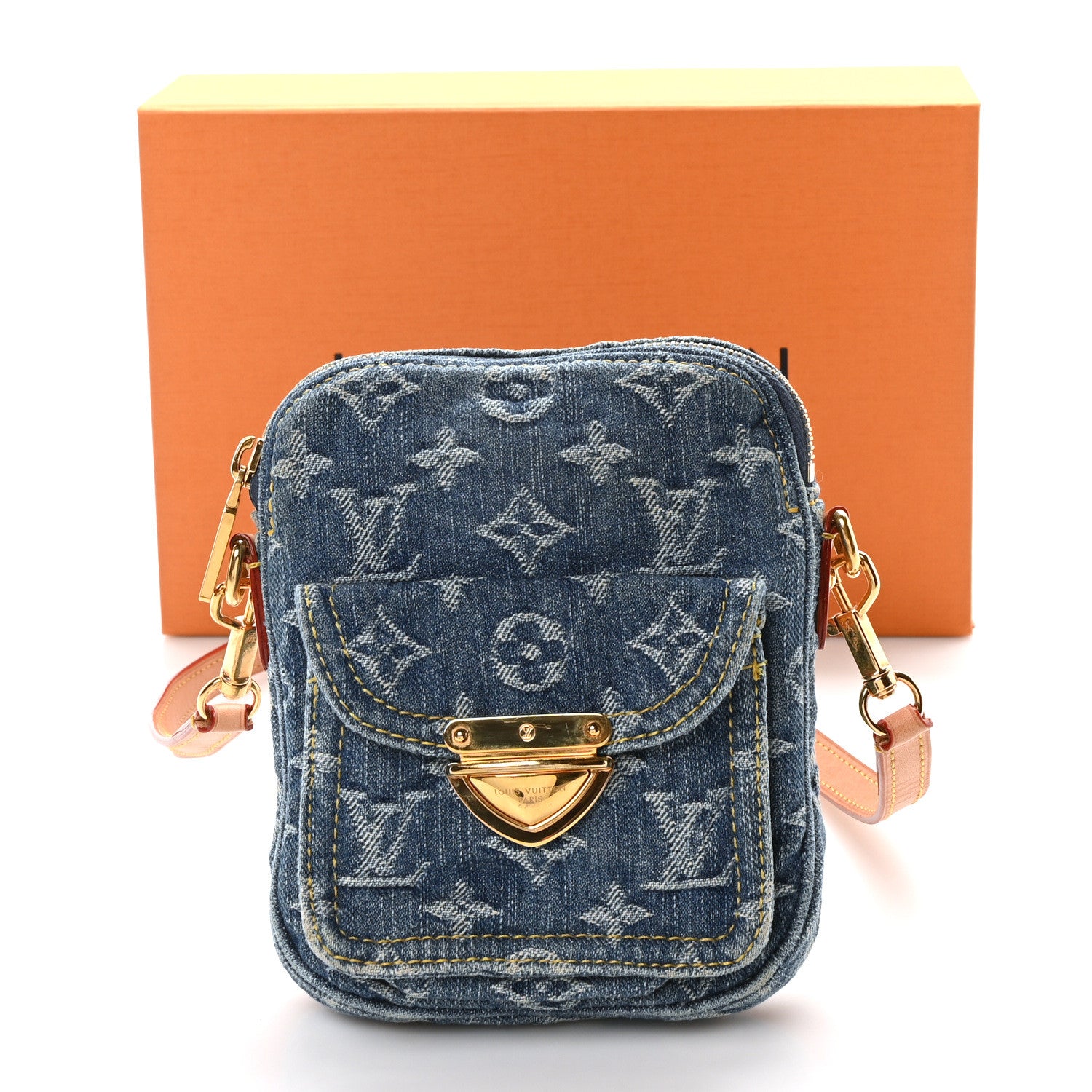 Louis Vuitton Denim Fairfax Pochette Blue 10 of 10