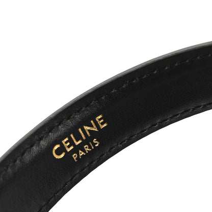 Celine Box Calfskin Small 25mm Triomphe Belt 70 28 Black 8 of 10