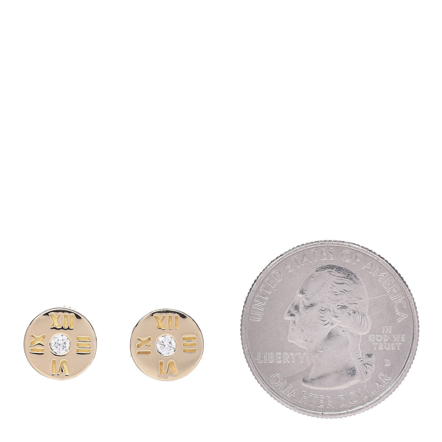 18K Yellow Gold Diamond Mini Atlas Earrings