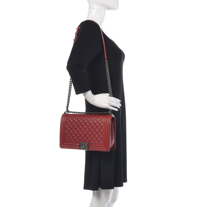 Chanel Caviar Quilted New Medium Boy Flap Dark Red 3 of 33