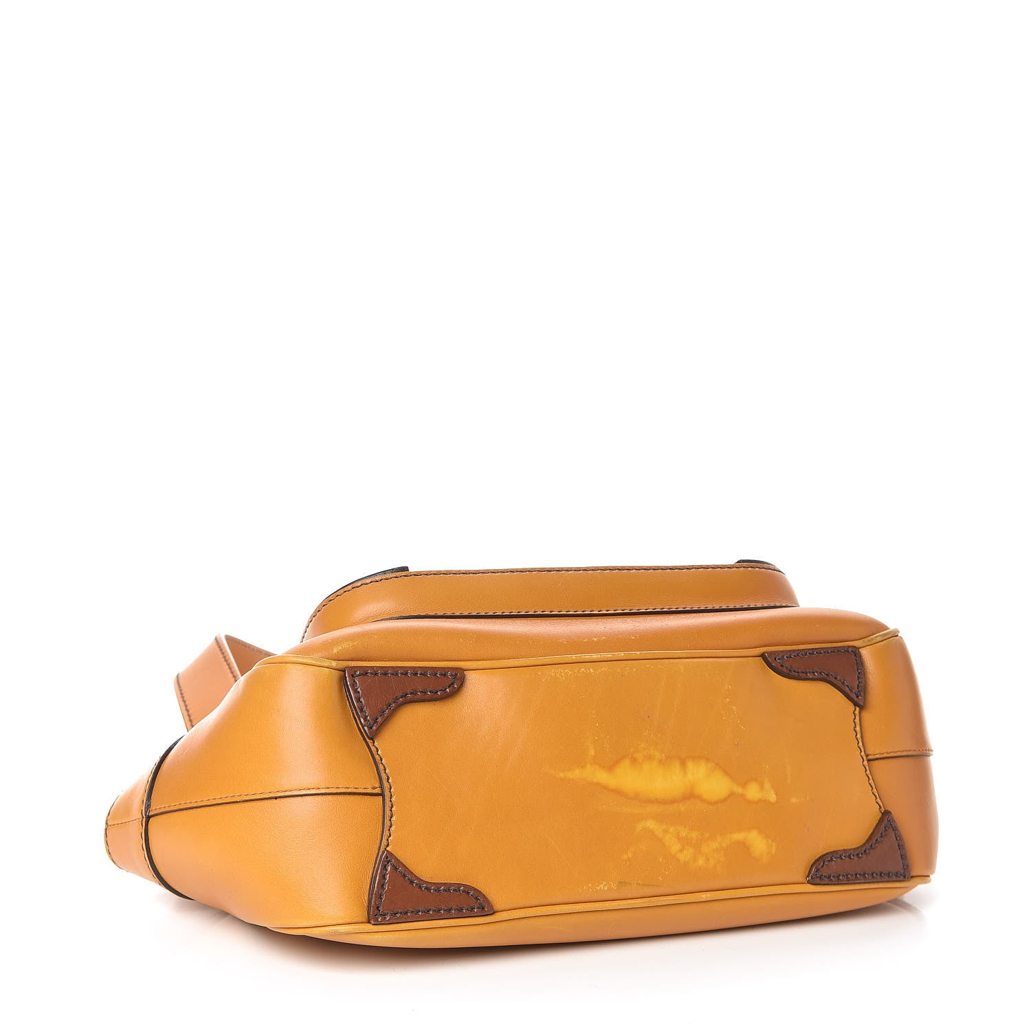 Prada Vitello Shoulder Bag Ocra Noce 4 of 13