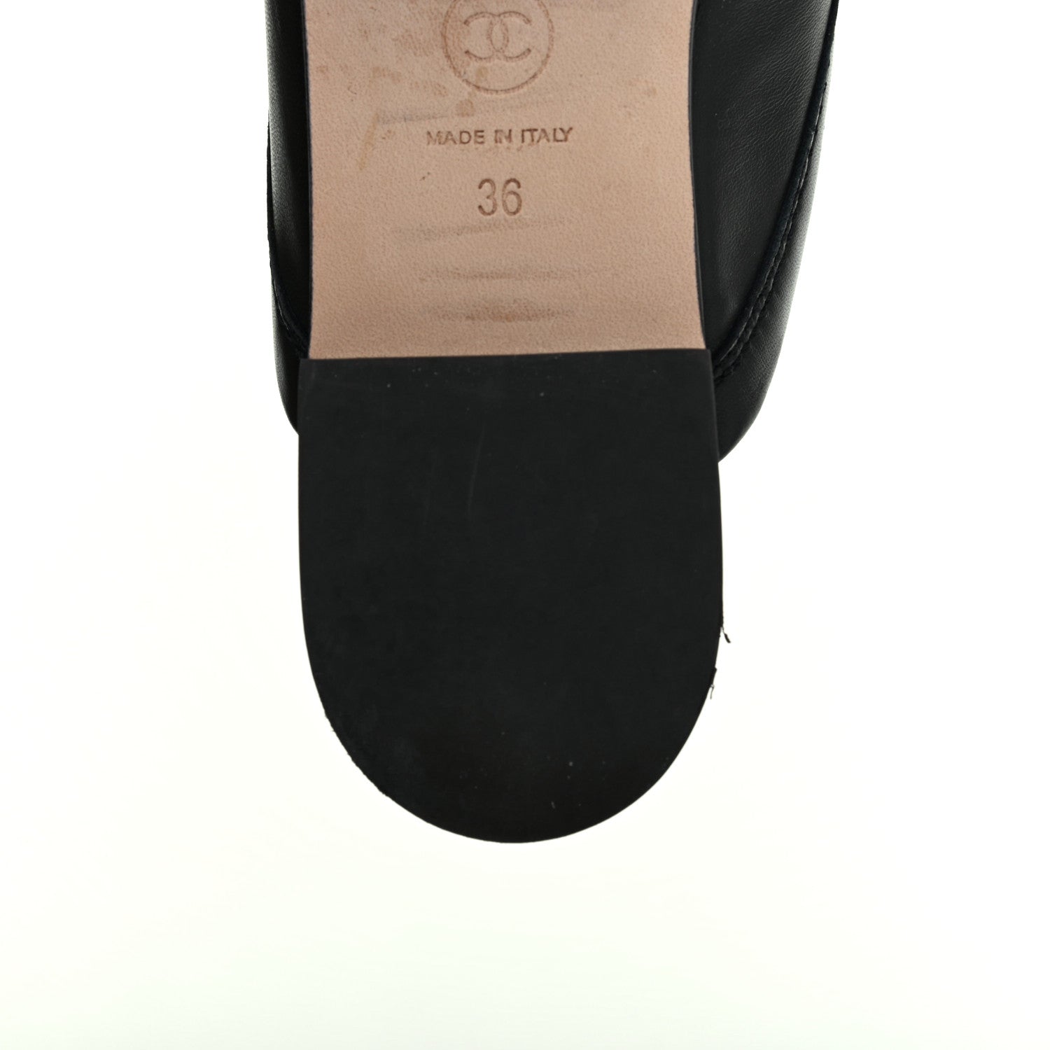 Chanel Lambskin CC Mules 36 Black 11 of 15