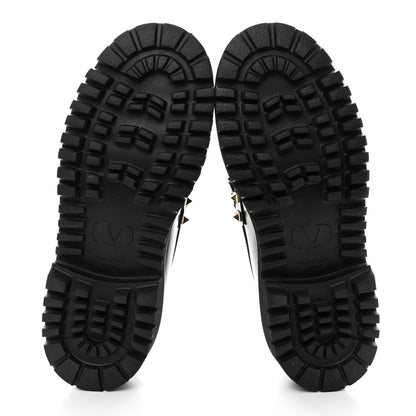 Valentino Garavani Calfskin Rockstud Loafers 38.5 Black 5 of 9