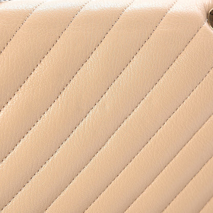 Chanel Shiny Goatskin Diagonal Quilted Small Flap Beige 8 of 8