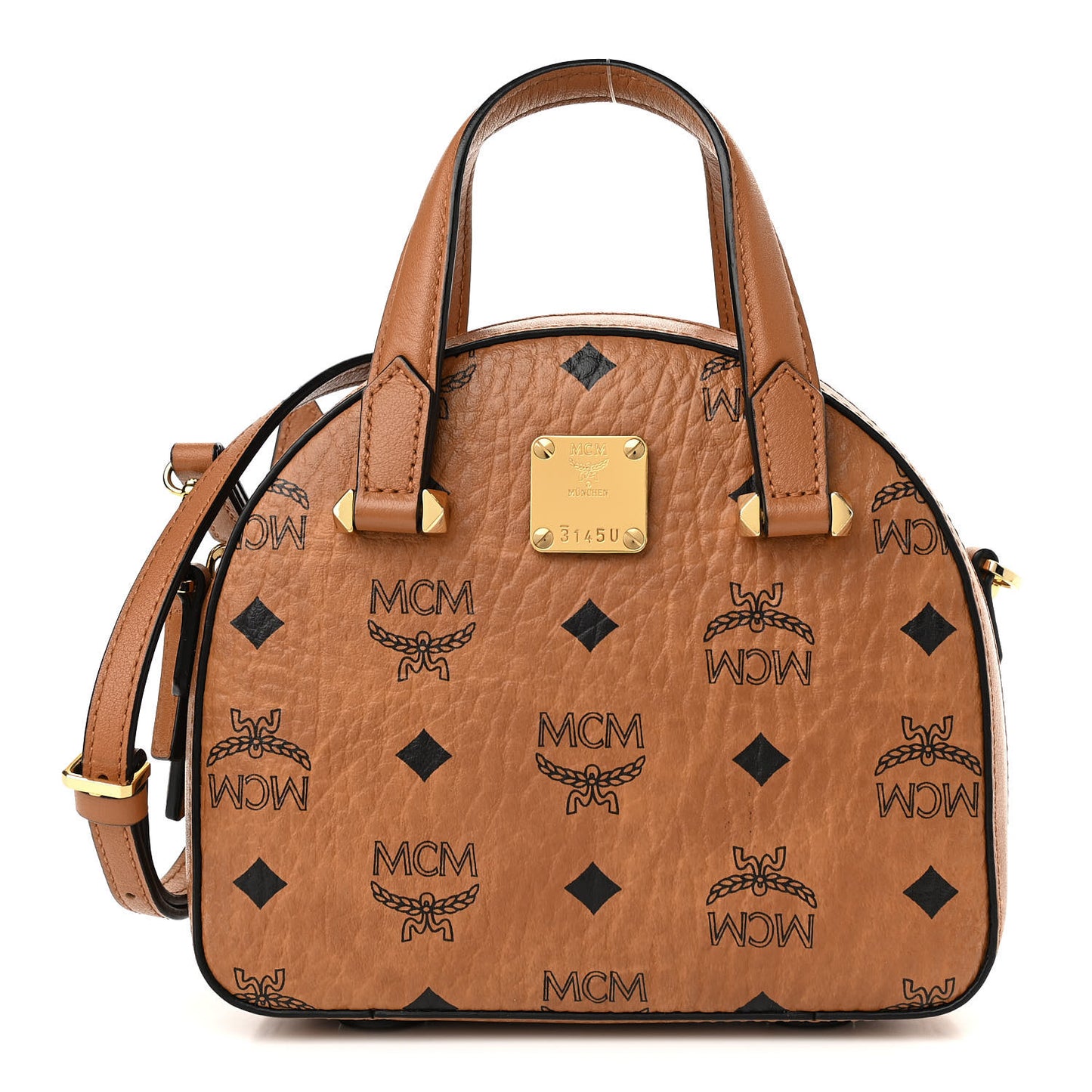 Visetos Essential Small Disco Tote Cognac
